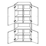 Combi-dossierkast Emporio V Mat grijs