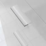 Kommode Carmelo Spanplatte - Weiß / Silber - Höhe: 90 cm