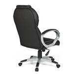 Chaise de bureau pivotante Butzen Imitation cuir - Noir / Argenté - Noir / Argenté