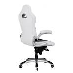 Chaise de bureau pivotante Leeskow Imitation cuir - Blanc - Blanc