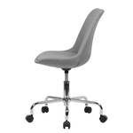 Chaise de bureau pivotante Döbern Microfibre - Gris - Gris