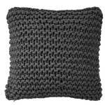 Coussin SOFT NEEDLE Coton / polyester - Anthracite