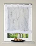 Rolgordijn met lussen Nerlina geweven stof - grijs - 80 x 140 cm