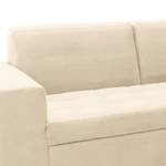 Ecksofa Roblin Samt Loana: Creme - Longchair davorstehend rechts - Keine Funktion