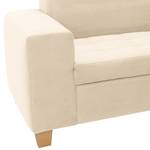 Ecksofa Roblin Samt Loana: Creme - Longchair davorstehend rechts - Keine Funktion