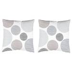 Set di 2 cuscini Borden tessuto - Grigio - 50 x 50 cm