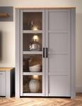 Vitrinenschrank Vassia 106 cm Hellgrau