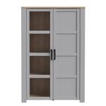 Credenza con vetrina Vassia 106 cm Color grigio chiaro