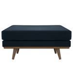 Gestoffeerde hocker BOVLUND Velours Sadia: Donkerblauw