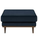 Gestoffeerde hocker BOVLUND Velours Sadia: Donkerblauw