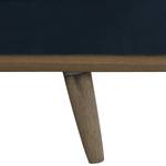 Gestoffeerde hocker BOVLUND Velours Sadia: Donkerblauw