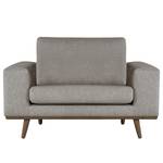 Fauteuil BOVLUND structuurstof - Velours Lark: Bruingrijs