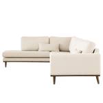 Ecksofa BOVLUND mit Ottomane Bouclé Stoff Eurona: Beige - Ottomane davorstehend links