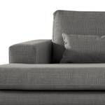 Divano con chaise longue BOVLUND Tessuto strutturato Otrera: grigio scuro - Longchair preimpostata a sinistra