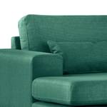 Divano con chaise longue BOVLUND Tessuto strutturato Otrera: verde scuro - Longchair preimpostata a sinistra