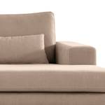 Ecksofa BOVLUND mit Longchair Baumwollstoff Vele: Taupe - Longchair davorstehend rechts