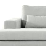 Ecksofa BOVLUND mit Longchair Baumwollstoff Vele: Grau - Longchair davorstehend links