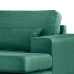 Divano con chaise longue BOVLUND Tessuto strutturato Otrera: verde scuro - Longchair preimpostata a destra