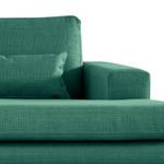 Divano con chaise longue BOVLUND Tessuto strutturato Otrera: verde scuro - Longchair preimpostata a destra