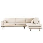 Ecksofa BOVLUND mit Ottomane Bouclé Stoff Eurona: Beige - Ottomane davorstehend rechts