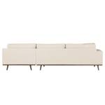 Ecksofa BOVLUND mit Ottomane Bouclé Stoff Eurona: Beige - Ottomane davorstehend rechts