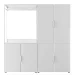 Armoire à vêtements Nikko 186 cm portes Blanc alpin - Poignée en métal