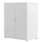 Armoire à vêtements Nikko 186 cm portes Blanc alpin - Poignée en métal