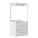 Kleiderschrank Nikko 93 cm offen Alpinweiß - Metallgriff