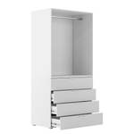 Kleiderschrank Nikko 93 cm geschlossen Alpinweiß - Metallgriff