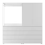 Armoire à vêtements Nikko 186 cm tiroirs Blanc alpin - Pousser pour ouvrir