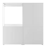 Armoire à vêtements Nikko 186 cm portes Blanc alpin - Pousser pour ouvrir