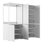 Kleiderschrank Nikko 186 cm Türen Alpinweiß - Push to open