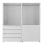 Armoire à vêtements Nikko 186 cm combi Blanc alpin - Pousser pour ouvrir