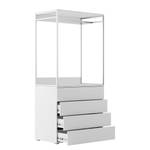 Armoire à vêtements Nikko 93 cm ouverte Blanc alpin - Pousser pour ouvrir