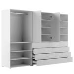 Armoire Nikko 279 cm - Type B Blanc alpin - Pousser pour ouvrir