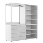 Armoire ouverte Nikko - Type B Blanc alpin - Pousser pour ouvrir