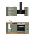 Küchenzeile High-Line Cascada Variante A Mintgrün - Breite: 180 cm - Ausrichtung rechts - Mit Elektrogeräten