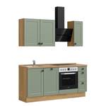 Küchenzeile High-Line Cascada Variante A Mintgrün - Breite: 180 cm - Ausrichtung rechts - Mit Elektrogeräten