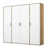 Draaideurkast Voyager Alpinewit/Eikenhouten Artisan look - Breedte: 187 cm - Zonder lade