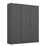 Armoire à portes battantes Voyager Gris métallisé - Largeur : 140 cm - Sans tiroir