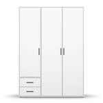 Armoire à portes battantes Voyager Blanc alpin - Largeur : 140 cm - Avec tiroirs