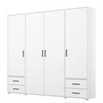 Armoire à portes battantes Voyager Blanc alpin - Largeur : 187 cm - Avec tiroirs