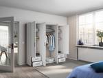 Armoire à portes battantes Voyager Blanc alpin - Largeur : 187 cm - Avec tiroirs