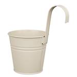 Pflanztopf ZINC Höhe 14,5 cm Zink - Beige