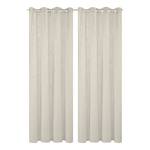 Gordijn Softy set van 2 polyester - Taupe - 140 x 160 cm