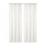 Set di 2 tende con anelli Softy Poliestere - Lana bianca - 140 x 225 cm