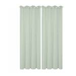 Set di 2 tende con anelli Softy Poliestere - Verde pastello - 140 x 245 cm