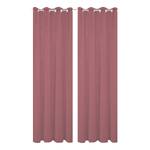 Gordijn Softy set van 2 polyester - Bessenkleurig - 140 x 160 cm