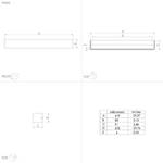 Wandleuchte Sania Stahl / Polycarbonat - 1-flammig - Silber