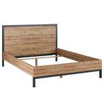 Houten bed California massief acaciahout/ijzer - bruin - 180 x 200cm